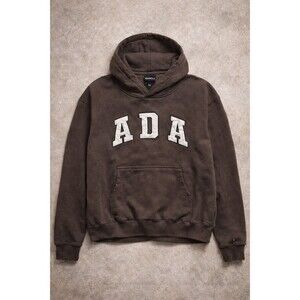 Adanola ADA Varsity Oversized Hoodie Womens XS Brown Coffee Bean